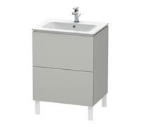 Duravit Duravit Meuble sous-lavabo L-Cube 62x48,1 cm, béton gris, 2 tiroirs, sur pied Quantité:1
