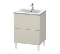Duravit Duravit Meuble sous lavabo L-Cube 62x48,1 cm, tau mat, 2 tiroirs, sur pied Quantité:1