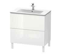 Duravit Duravit Meuble sous lavabo L-Cube 82x48,1 cm, blanc brillant, 2 tiroirs, sur pied Quantité:1