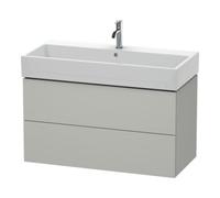L-Cube Duravit vasque LC627800707 98,4x 45,9 cm, gris béton mat, 2 tiroirs, suspendu