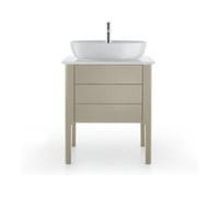 Duravit Duravit Meuble sous lavabo Luv 63,8x45x74,3 cm, 1 tiroir, 1 porte, gris, avec plan Quantité:1