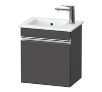 Duravit Sivida bâti-support pour lavabo, charnières à droite, poignée profilée chromée, 400x287x443mm, pour ME by Starck, SV4642R10490000, Couleur: Graphite mat