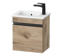 Duravit Sivida sous-lavabo, charnières à droite, poignée encastrée noir diamant mat, 400x287x443mm, pour ME by Starck, SV4642RBD550000, Couleur: ChÃªne marbrÃ©