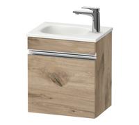 Duravit Sivida bâti-support pour lavabo, charnières à gauche, poignée profilée chromée, 400x295x440mm, pour Sivida, SV4649L10550000, Couleur: ChÃªne marbrÃ©