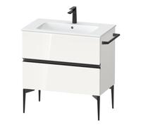 Duravit Duravit Meuble sous-lavabo mural Sivida 81x59,1x47,7 cm, 2 tiroirs, blanc brillant, taille noire Quantité:1