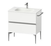 Duravit Duravit Meuble sous-lavabo mural Sivida 81x59,2x47,7 cm, 2 tiroirs, blanc mat, grand chrome Quantité:1