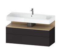 Duravit Duravit Meuble sous lavabo Qatego 119x47x59 cm, E na/gris m, 1 porte, avec B Quantité:1