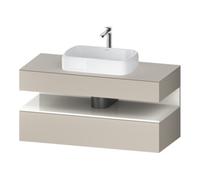 Duravit Duravit Meuble sous-lavabo Qatego 120x55x60cm, blanc g/taupe mat, placard d'angle Quantité:1