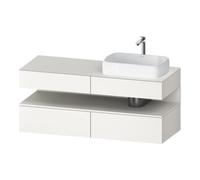 Duravit Duravit Meuble sous lavabo Qatego 140x55x60 cm, blanc mat, consoles, cuvette droite Quantité:1