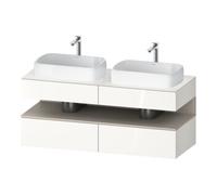 Duravit Duravit Meuble sous-lavabo Qatego 140x55x60 cm, porte m/we g, Pl, évier double face Quantité:1