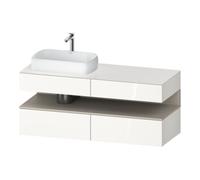 Duravit Duravit Meuble sous lavabo Qatego 140x55x60cm, T m/bl c, Pl, évier gauche Quantité:1