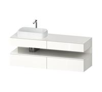Duravit Duravit Meuble sous-lavabo Qatego 160x55x60 cm, blanc brillant, console, cuvette gauche Quantité:1