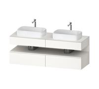 Duravit Duravit Meuble sous-lavabo Qatego 160x55x60 cm, blanc mat, placage, tiroirs des 2 côtés, niche Quantité:1