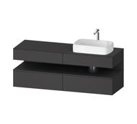 Duravit Duravit Meuble sous lavabo Qatego 160x55x60 cm, gris, plan, large, niche Quantité:1