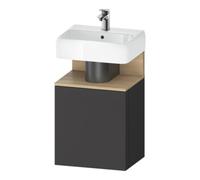 Duravit Duravit Meuble sous lavabo Qatego 44x35x64,5 cm, 1 T, T. gauche, blanc naturel/granit mat Quantité:1