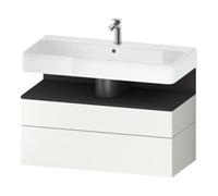Duravit Duravit Meuble sous lavabo Qatego 99x47x59 cm, gris m/blanc m, 1 porte, m B Quantité:1