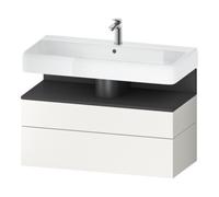 Duravit Duravit Meuble sous-lavabo Qatego 99x47x59 cm, gris m/blanc m, 1 porte, m B Quantité:1