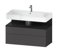 Duravit Duravit Meuble sous-lavabo Qatego 99x47x59cm, E blanc/gris m, 1 porte, avec poignée Quantité:1