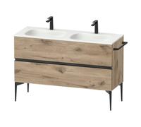 Duravit Duravit Meuble sous lavabo Sivida 128x59,2x47,7 cm, 2 tiroirs, E marbre, G noir Quantité:1
