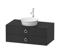 Duravit Duravit Meuble sous-lavabo White Tulip 100x55 cm, gris moyen, 2 tiroirs, 1 tablette console Quantité:1