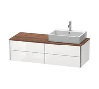 Duravit Duravit Meuble sous lavabo XSquare 140x54,8x40 cm, 4 tiroirs, bois, blanc brillant, droit Quantité:1