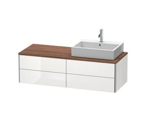 Duravit Duravit Meuble sous lavabo XSquare 140x54,8x40 cm, 4 tiroirs, bois, blanc brillant, droit Quantité:1