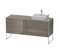 Duravit XSquare XS4924R8989 160 x 53,8 x 54,8 cm – 4 tiroirs, droite – flanelle gris brillant