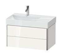 Duravit Duravit Meuble sous lavabo XSquare 78,4x46x39,7 cm, 2 tiroirs, blanc laqué, bois blanc, sans miroir Quantité:1