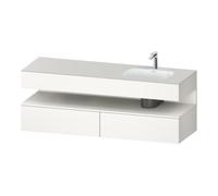 Duravit Duravit Meuble sous-vasque encastré Qatego 160x50x60cm, Kon-WTU, lavabo droit, blanc mat Quantité:1