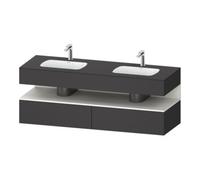 Duravit Duravit Meuble sous-vasque encastré Qatego 160x55x60cm, Kon-WTU, B, blanc avec grand miroir Quantité:1
