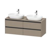 Duravit Duravit Meuble sous-vasque Ketho.2 140x55cm, L double face, sans poignée, 4 tiroirs, suspendu Quantité:1