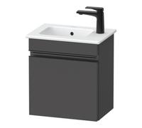 Duravit Sivida sous-lavabo, charnières à droite, poignée encastrée noir diamant mat, 400x287x443mm, pour ME by Starck, SV4642RBD490000, Couleur: Graphite mat