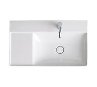 Duravit Duravit Meuble vasque asymétrique DuraSquare 80x47 cm, sans trop-plein, avec siphon, lavabo droit, 1 trou, blanc Quantité:1