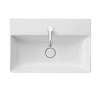 Duravit Duravit Meuble vasque Compact DuraSquare 60x40 cm, sans trop-plein, avec vidage, 1 trou de robinet, blanc Quantité:1