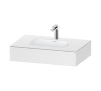 Duravit Duravit Meuble vasque encastré Qatego 80x55x17 cm, blanc mat, avec console, 1 découpe, avec trop-plein Quantité:1