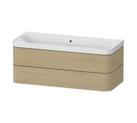 Duravit Duravit Meuble vasque Happy D.2 Plus 117,5x49 cm, 2 tiroirs, sans trou robinet, Méditerranée Ei Quantité:1