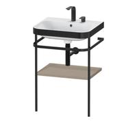 Duravit Duravit Meuble vasque Happy D.2 Plus 57,5x49 cm, 2 trous, blanc, avec console métal Quantité:1