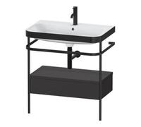 Duravit Duravit Meuble vasque Happy D.2 Plus 77,5x49 cm, 1 mitigeur, gris, avec console, 1 tiroir Quantité:1