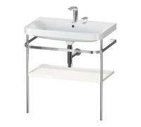 Duravit Duravit Meuble vasque Happy D.2 Plus 77,5x49 cm, 2 trous, blanc brillant, avec console métal Quantité:1