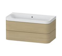 Duravit Duravit Meuble vasque Happy D.2 Plus 97,5x49 cm, sans trou robinet, méditerranée, 2 tiroirs Quantité:1