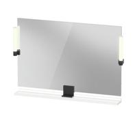 Duravit Sivida miroir, noir diamant mat, 1050x36x650mm, éclairage à poser, interrupteur à détecteur, raccordement au réseau, SV74230BD220000, Couleur: Blanc brillant