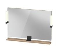 Duravit Sivida miroir, noir diamant mat, 1050x36x650mm, éclairage à poser, interrupteur à détecteur, raccordement au réseau, SV74230BD550000, Couleur: ChÃªne marbrÃ©