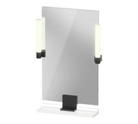 Duravit Sivida miroir, noir diamant mat, 450x36x650mm, éclairage à poser, interrupteur à détecteur, raccordement au réseau, SV74200BD220000, Couleur: Blanc brillant