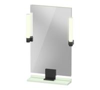 Duravit Sivida miroir, noir diamant mat, 450x36x650mm, éclairage à poser, interrupteur à détecteur, raccordement au réseau, SV74200BDHH0000, Couleur: Vert pâle mat
