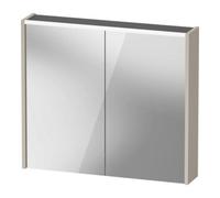 Duravit Duravit Miroir LED D-Code 2.0 m prise, 2 portes, éclairage supérieur, 80x70x14,8 cm, Taupe ma Quantité:1