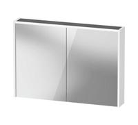 Duravit Duravit Miroir LED D-Code 2.0 m prise 2 portes, lumière frontale, 100x70x14,8 cm, blanc mat Quantité:1