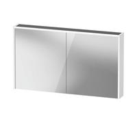 Duravit Duravit Miroir LED D-Code 2.0 m, prise, 2 portes, lumière frontale, 120x70x14,8 cm, blanc mat Quantité:1