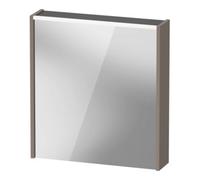 Duravit Duravit Miroir LED D-Code 2.0 m prise 65x70x5 cm, éclairage haut, droite, basalt mat Quantité:1