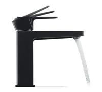 Duravit Duravit Mitigeur lavabo 1 trou M Manhattan bec 129mm, tirette vidage, noir mat Quantité:1