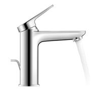 Duravit Duravit Mitigeur lavabo M MinusFlow Wave, bec 122 mm, avec vidage, chrome Quantité:1